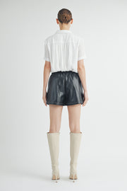 Faux Leather Short I ABEB7507 I SHIP 10/03/24