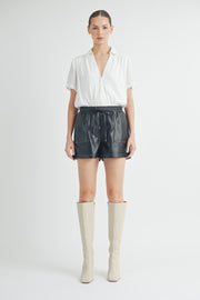 Faux Leather Short I ABEB7507 I SHIP 10/03/24