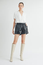 Load image into Gallery viewer, Faux Leather Short I ABEB7507 I SHIP 10/03/24
