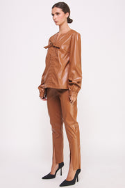 Faux Leather Pants I ABEB7508 I SHIP 10/03/24