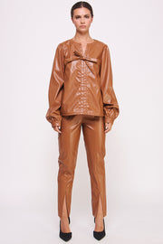 Faux Leather Pants I ABEB7508 I SHIP 10/03/24