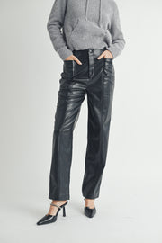 Faux Leather Pants I ABEB7510