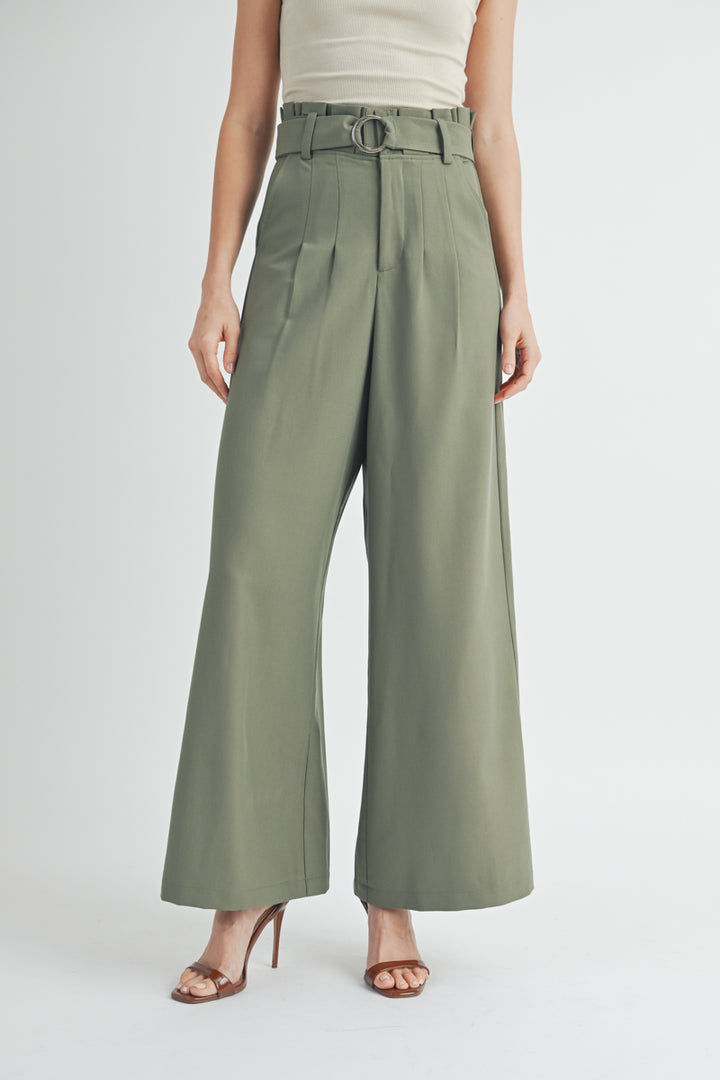 High-Rise Belted Culottes I ABEB7511 I SHIP 09/04/24
