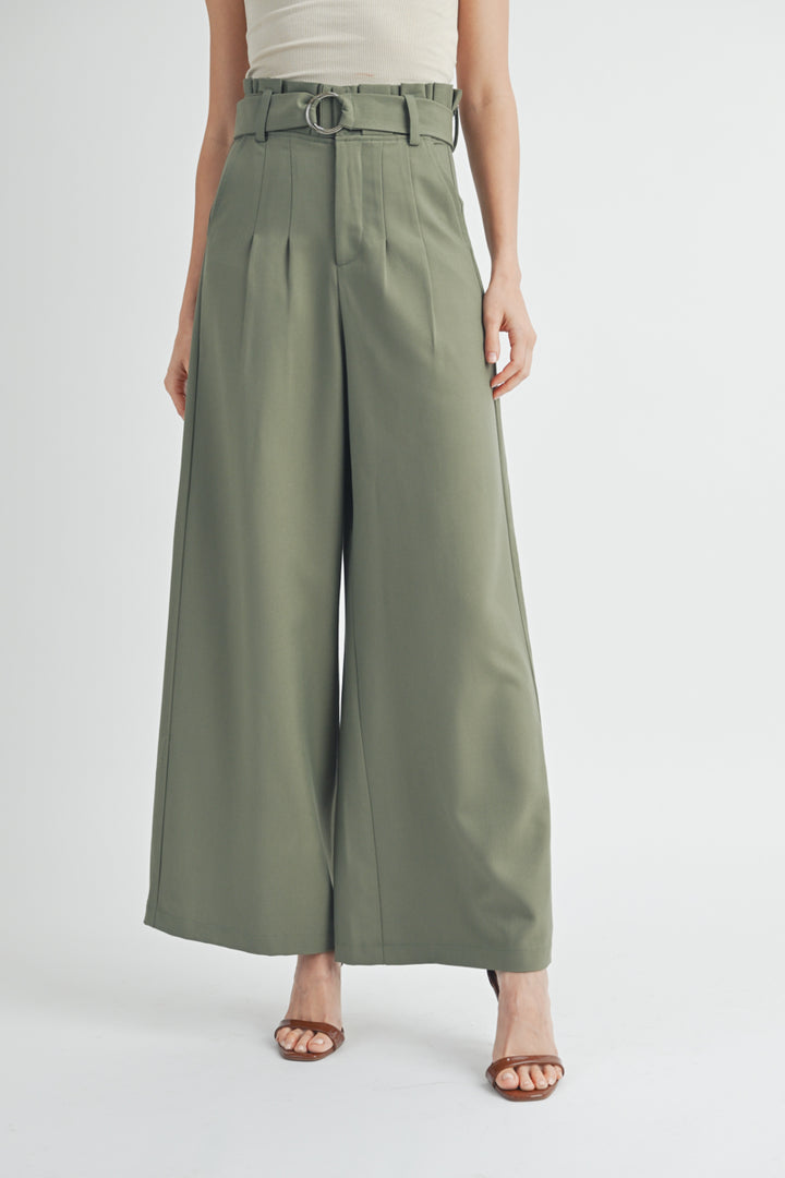 High-Rise Belted Culottes I ABEB7511 I SHIP 09/04/24