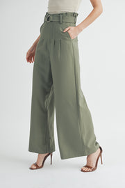 High-Rise Belted Culottes I ABEB7511 I SHIP 09/04/24
