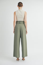 High-Rise Belted Culottes I ABEB7511 I SHIP 09/04/24