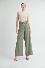 High-Rise Belted Culottes I ABEB7511 I SHIP 09/04/24
