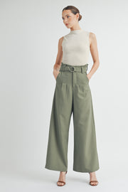 High-Rise Belted Culottes I ABEB7511 I SHIP 09/04/24