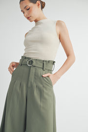 High-Rise Belted Culottes I ABEB7511 I SHIP 09/04/24