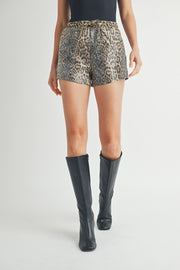 Sequin Leopard Printed Shorts I ABEB7519