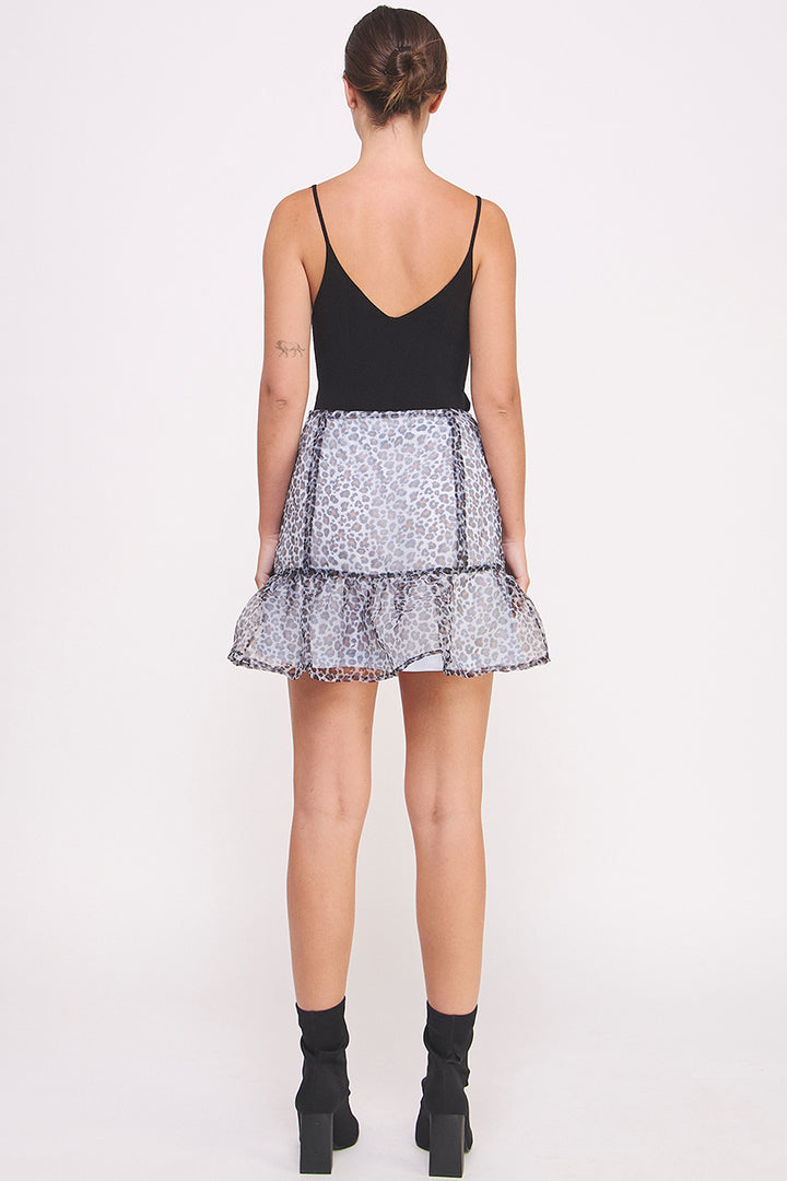 Ruffled Chiffon Mini Skirt I ABEB7521 I SHIP 09/11/24