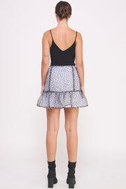 Ruffled Chiffon Mini Skirt I ABEB7521 I SHIP 09/11/24