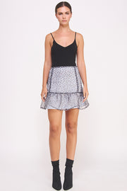 Ruffled Chiffon Mini Skirt I ABEB7521 I SHIP 09/11/24