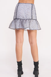 Ruffled Chiffon Mini Skirt I ABEB7521 I SHIP 09/11/24