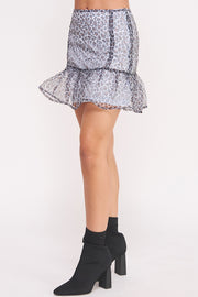 Ruffled Chiffon Mini Skirt I ABEB7521 I SHIP 09/11/24