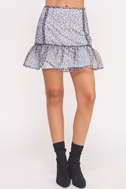 Ruffled Chiffon Mini Skirt I ABEB7521 I SHIP 09/11/24