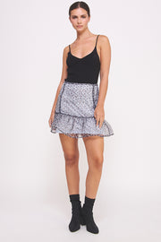 Ruffled Chiffon Mini Skirt I ABEB7521 I SHIP 09/11/24