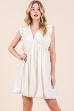 Load image into Gallery viewer, V-Neck Mini Dress  / STYLE#ABED7509
