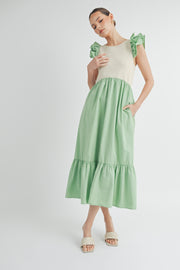 Flutter Sleeve Dress I ABED7511