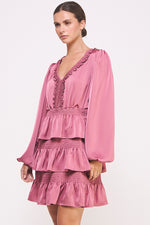 Load image into Gallery viewer, Ruffled Satin Mini Dress I ABED7528 I SHIP 09/25/24
