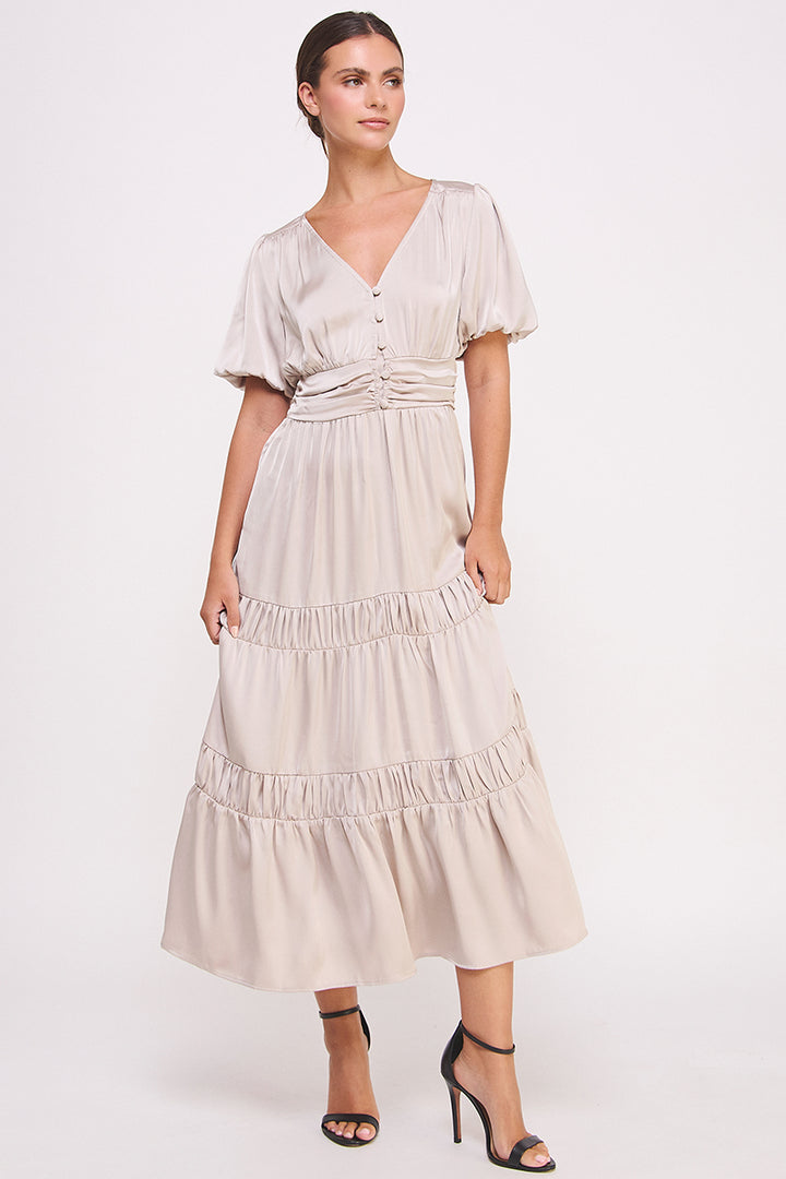 Short Sleeve Button Front Dress I ABED7530 I SHIP 09/25/24