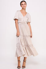 Load image into Gallery viewer, Short Sleeve Button Front Dress I ABED7530 I SHIP 09/25/24
