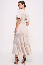 Short Sleeve Button Front Dress I ABED7530 I SHIP 09/25/24