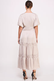 Short Sleeve Button Front Dress I ABED7530 I SHIP 09/25/24