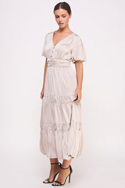 Short Sleeve Button Front Dress I ABED7530 I SHIP 09/25/24