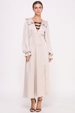 Load image into Gallery viewer, Satin Long Sleeve Midi Dress I ABED7531 I SHIP 09/25/24
