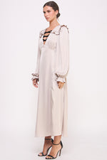 Load image into Gallery viewer, Satin Long Sleeve Midi Dress I ABED7531 I SHIP 09/25/24
