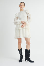 Mock Neck Mini Dress I ABED7532 I SHIP 09/25/24