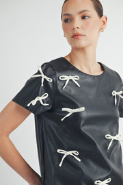 Contrast Bow Mino Dress I ABED7544 I SHIP 09/04/24