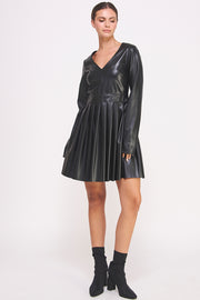 Faux Leather Minidress I ABED7545 I SHIP 10/03/24