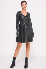 Load image into Gallery viewer, Faux Leather Minidress I ABED7545 I SHIP 10/03/24
