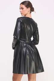 Faux Leather Minidress I ABED7545 I SHIP 10/03/24