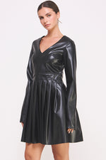 Load image into Gallery viewer, Faux Leather Minidress I ABED7545 I SHIP 10/03/24
