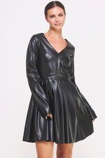 Load image into Gallery viewer, Faux Leather Minidress I ABED7545 I SHIP 10/03/24
