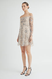 Semi-Sheer Lace Mini Dress I ABED7548 I SHIP 09/25/24