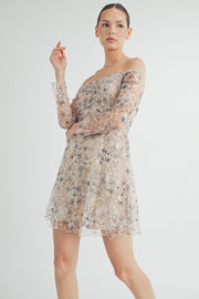 Semi-Sheer Lace Mini Dress I ABED7548 I SHIP 09/25/24