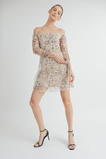 Load image into Gallery viewer, Semi-Sheer Lace Mini Dress I ABED7548 I SHIP 09/25/24
