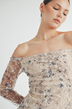 Load image into Gallery viewer, Semi-Sheer Lace Mini Dress I ABED7548 I SHIP 09/25/24
