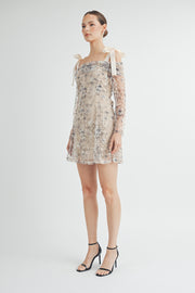 Cold-Shoulder Mini Dress I ABED7549 I SHIP 09/04/24