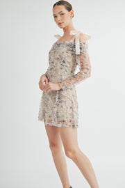 Cold-Shoulder Mini Dress I ABED7549 I SHIP 09/04/24