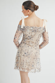 Cold-Shoulder Mini Dress I ABED7549 I SHIP 09/04/24