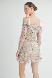 Cold-Shoulder Mini Dress I ABED7549 I SHIP 09/04/24