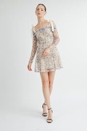 Cold-Shoulder Mini Dress I ABED7549 I SHIP 09/04/24