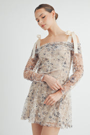 Cold-Shoulder Mini Dress I ABED7549 I SHIP 09/04/24