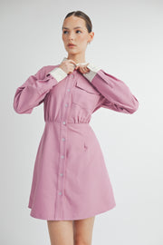 CONTRAST TRIM MINI DRESS I ABED7551 I SHIP 09/18/24