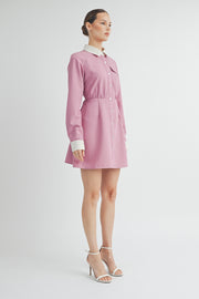 CONTRAST TRIM MINI DRESS I ABED7551 I SHIP 09/18/24